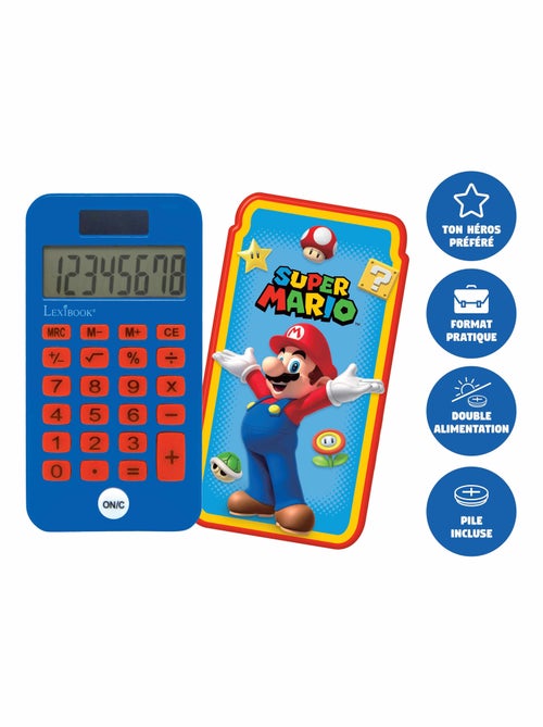 Super mario 8 digits pocket rekenmachine met bescherming hoes - Kiabi Super mario 8 digits pocket rekenmachine met bescherming hoes - Kiabi
