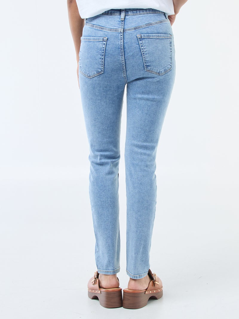 Super skinny jeans met zeer hoge taille - L28 Blauw - Kiabi