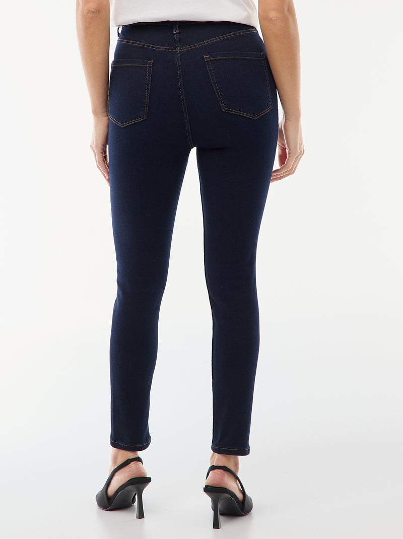 Super skinny jeans met zeer hoge taille - L28 Blauw - Kiabi