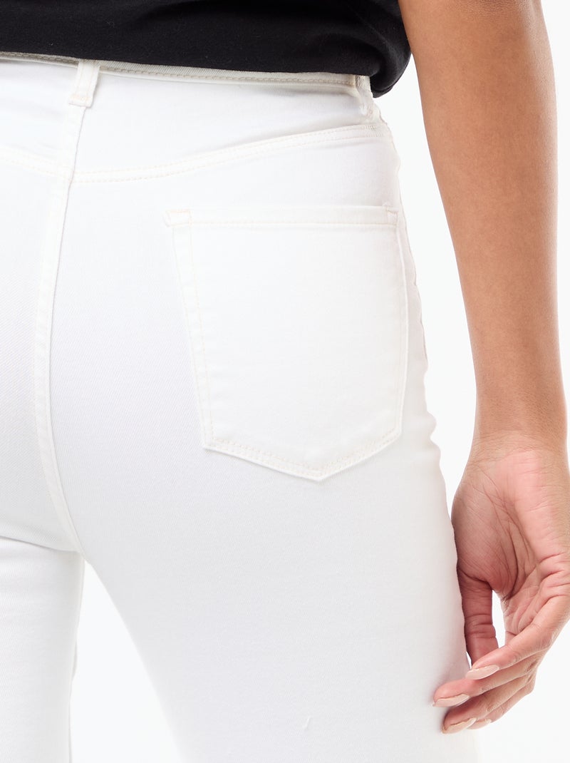 Super skinny jeans met zeer hoge taille - L28 Wit - Kiabi