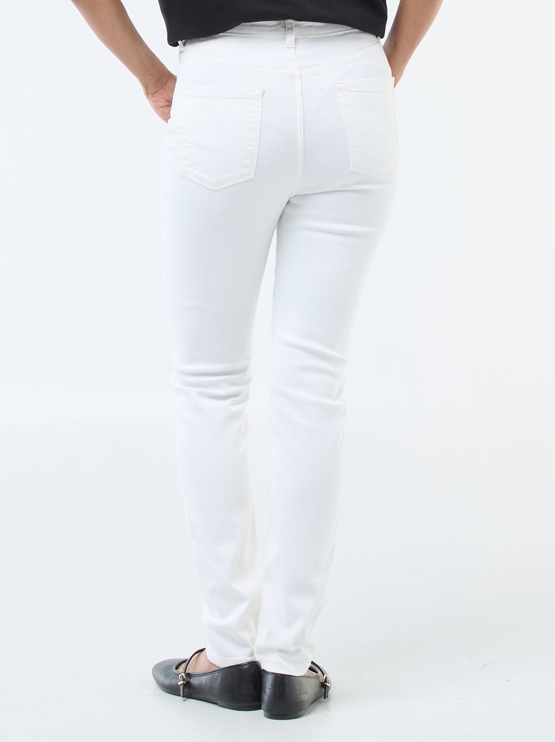 Super skinny jeans met zeer hoge taille - L32 Wit - Kiabi