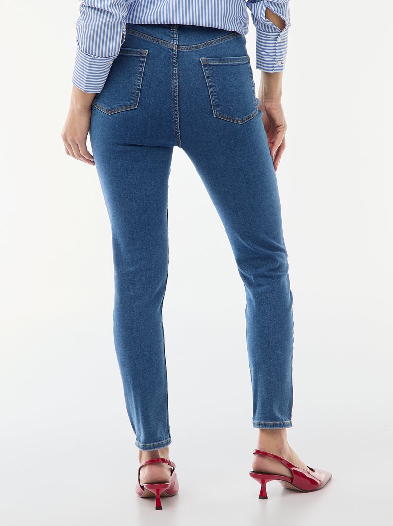 Super skinny jeans met zeer hoge taille - L34 Blauw - Kiabi