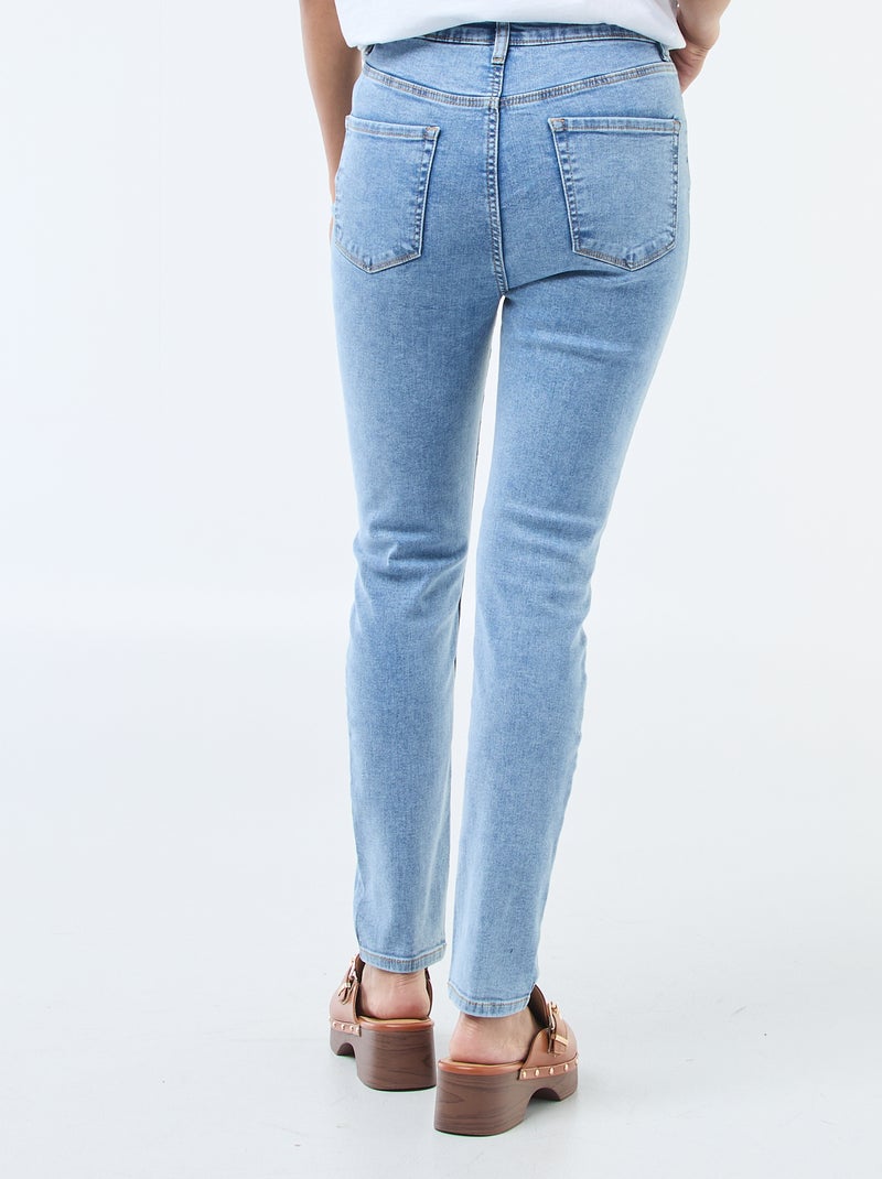 Super skinny jeans met zeer hoge taille - L34 Blauw - Kiabi