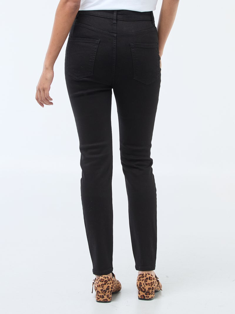 Super skinny jeans met zeer hoge taille - L34 Zwart - Kiabi