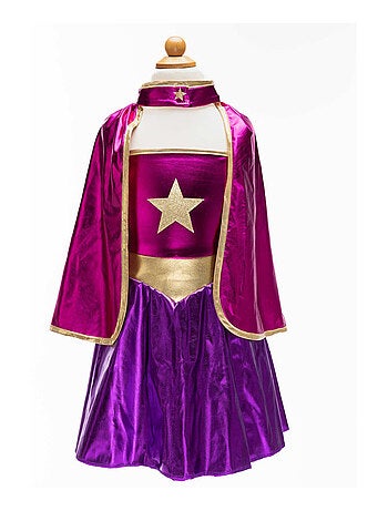 Superheldin tuniek cape en masker kostuum voor kinderen | great pretenders
