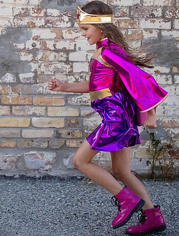 Superheldin tuniek cape en masker kostuum voor kinderen | great pretenders