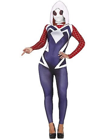 Superheldinnenkostuum van Spider-Man met capuchon