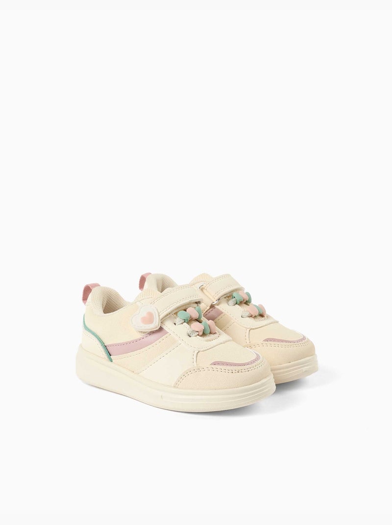Superlichte runner sneakers met kralen Beige - Kiabi