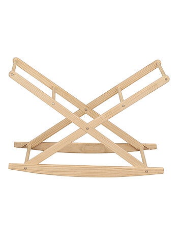 Support pour couffin bébé en bois de pin naturel - basculant ou fixe - sauthon
