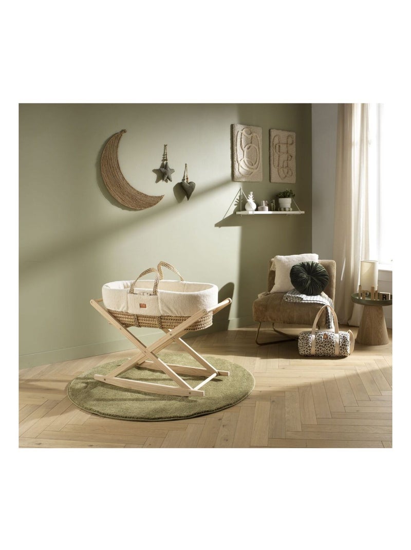 Support pour couffin bébé en bois de pin naturel - basculant ou fixe - sauthon Marron - Kiabi