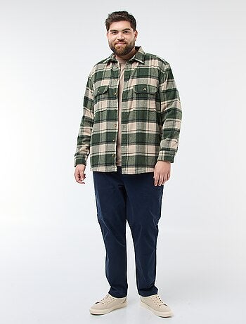 Sur chemise à carreaux en flanelle coton