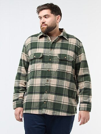 Sur chemise à carreaux en flanelle coton