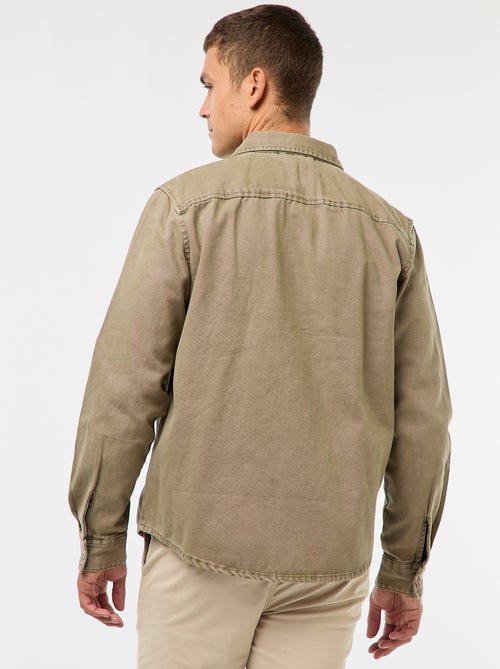 Sur chemise manches longues en coton - Kiabi