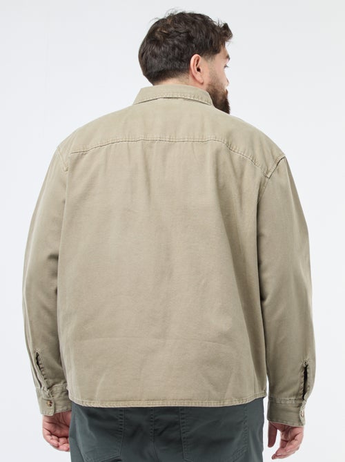 Sur chemise manches longues en coton - Kiabi