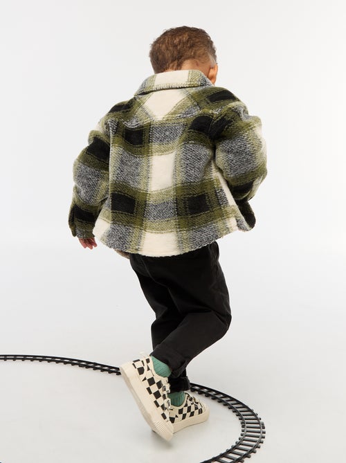 Surchemise à carreaux effet lainage - Kiabi