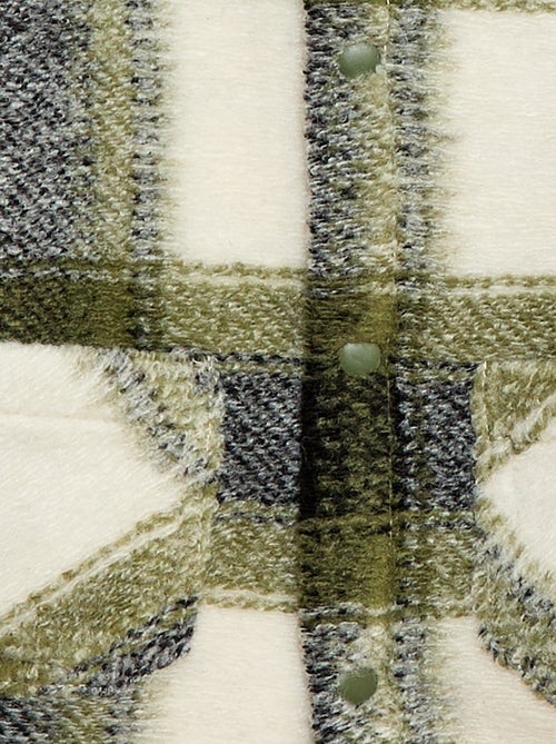 Surchemise à carreaux effet lainage - Kiabi