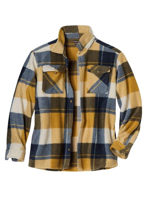Surchemise à Carreaux en Sherpa   - ATLAS FOR MEN - Kiabi