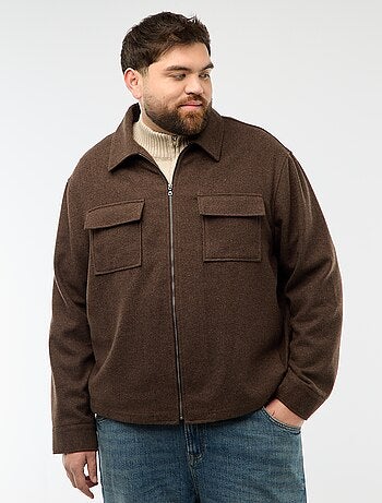 Surchemise avec ouverture zippée et poches à rabat