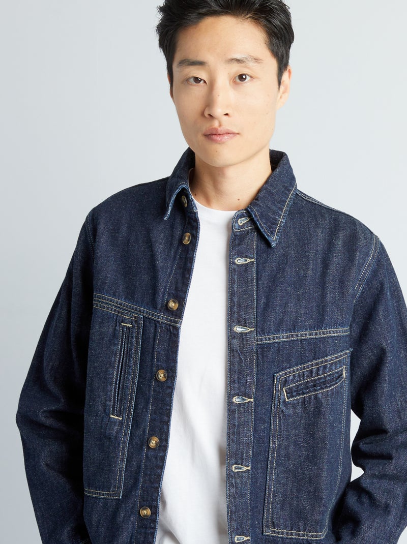 Surchemise denim x chanvre Bleu - Kiabi