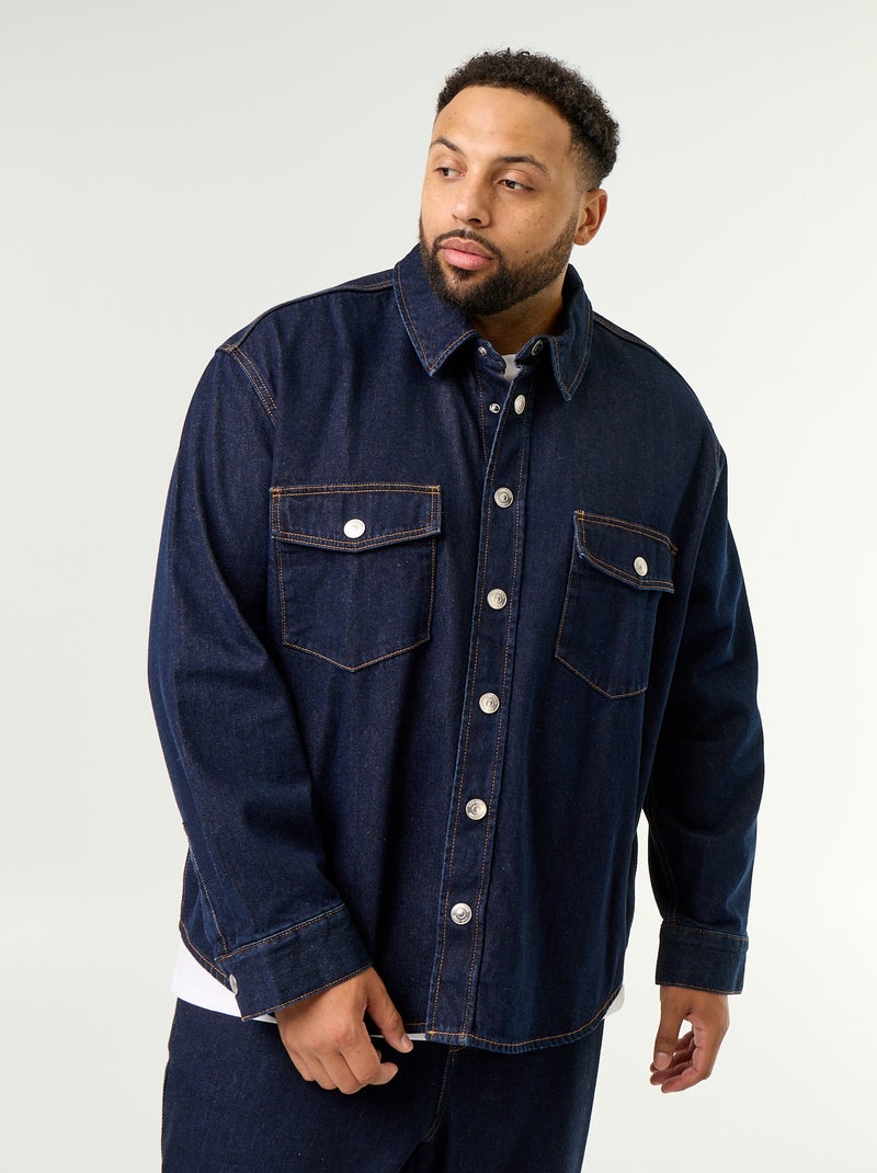 Surchemise en denim Bleu - Kiabi