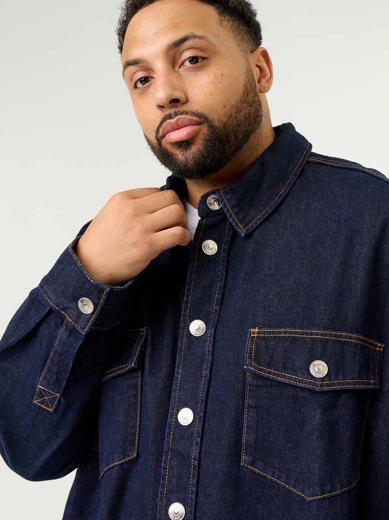 Surchemise en denim Bleu - Kiabi