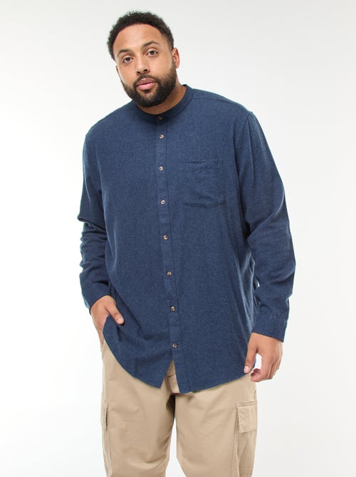 Surchemise en flanelle avec poche poitrine - Kiabi