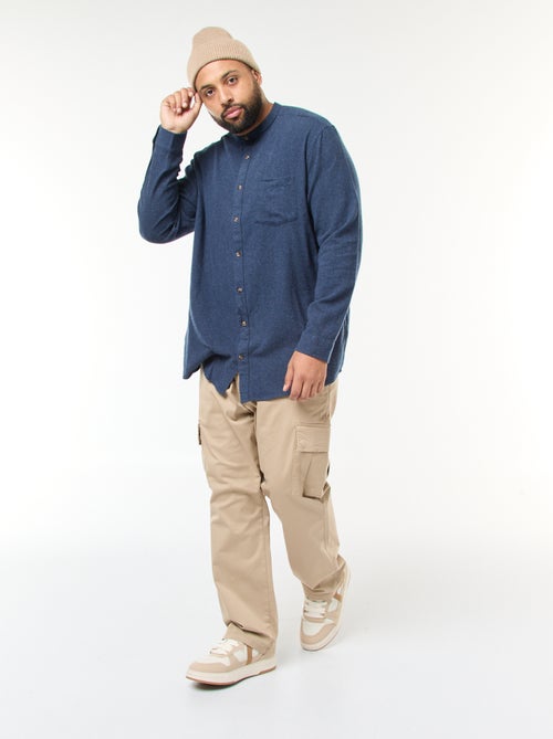 Surchemise en flanelle avec poche poitrine - Kiabi