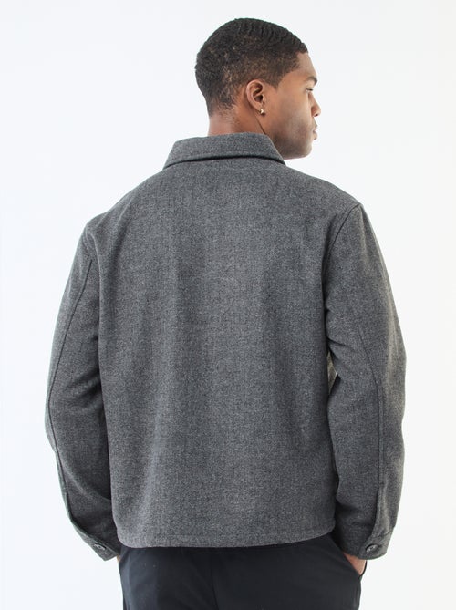 Surchemise en flanelle unie - Kiabi