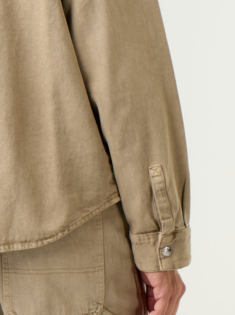 Surchemise en jean Beige - Kiabi