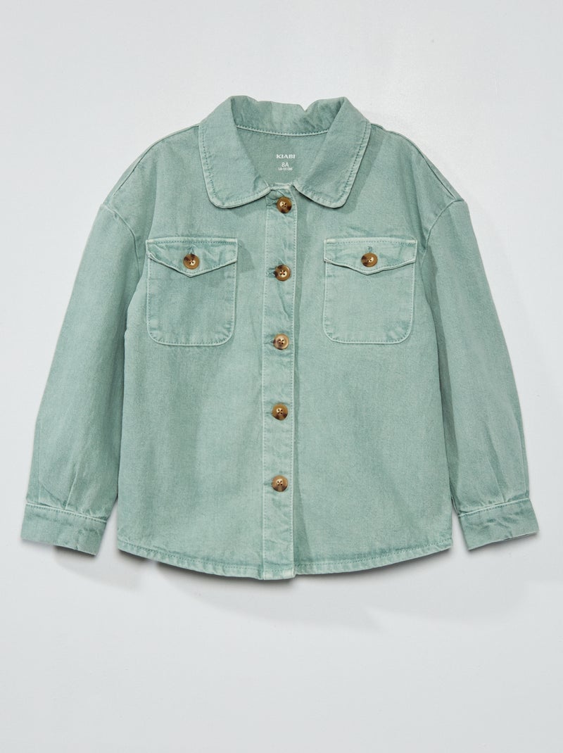 Surchemise en jean bleu - Kiabi