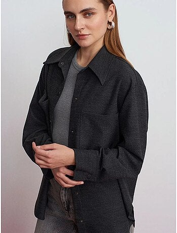 Surchemise en maille oversize à manches longues dilvin