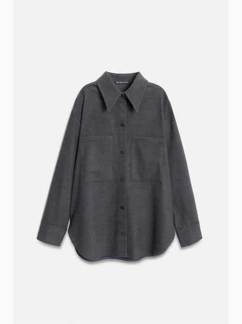 Surchemise en maille oversize à manches longues dilvin - Kiabi