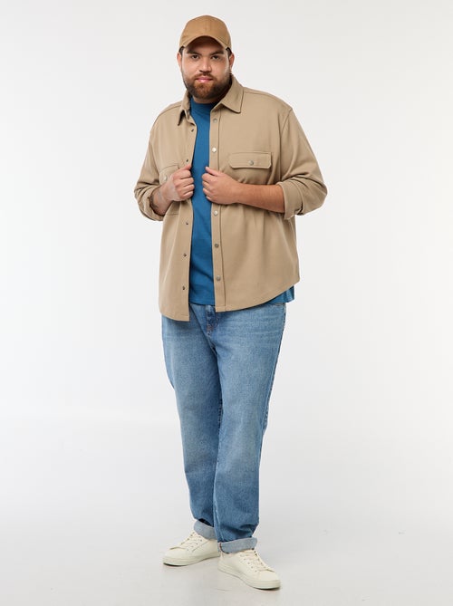 Surchemise en matière piquée avec ouverture pressionnée - Kiabi