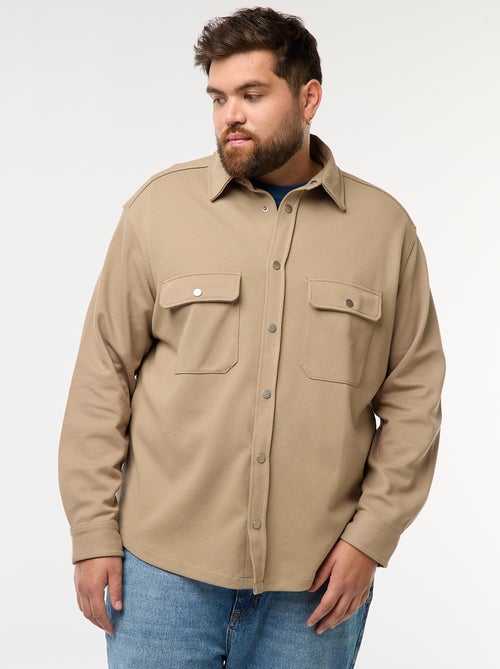 Surchemise en matière piquée avec ouverture pressionnée - Kiabi