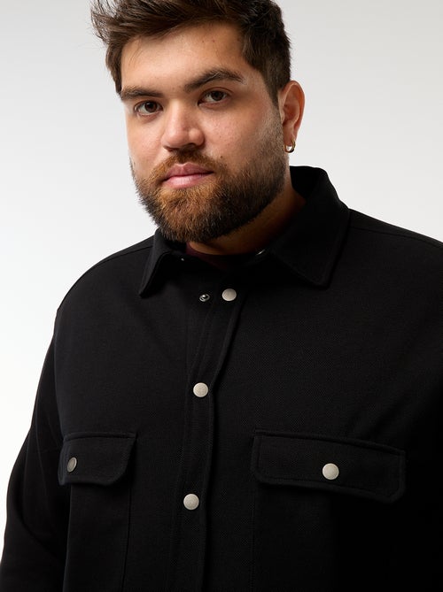 Surchemise en matière piquée avec ouverture pressionnée - Kiabi