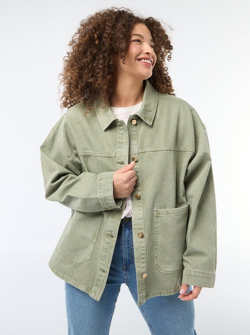 Surchemise en twill avec 2 poches plaquées - Kiabi