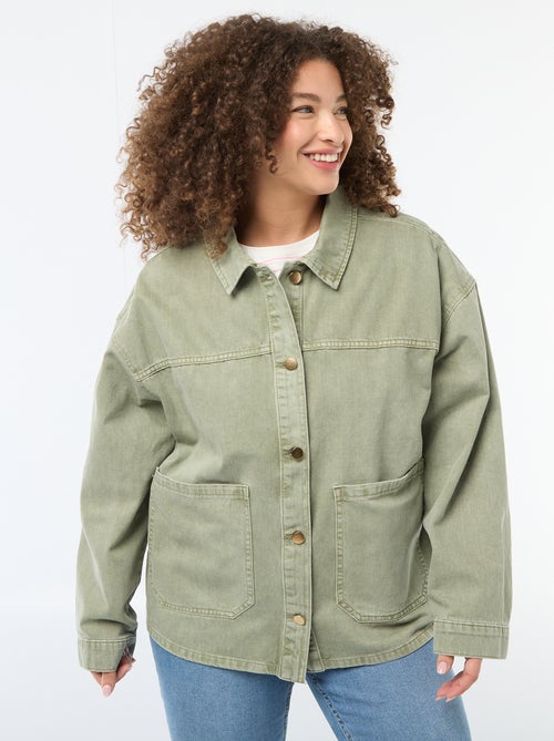 Surchemise en twill avec 2 poches plaquées - Kiabi