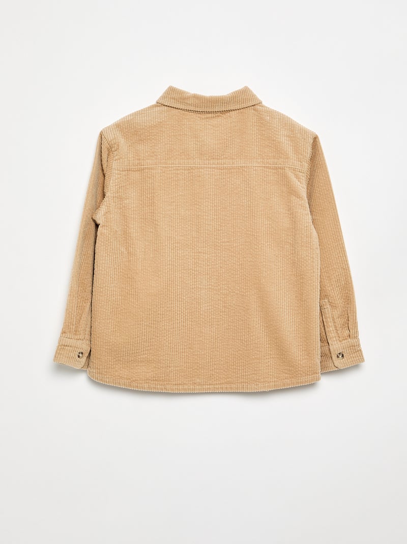 Surchemise en velours côtelé Beige - Kiabi