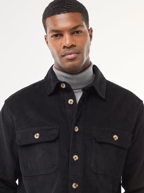 Surchemise en velours coton uni - Kiabi