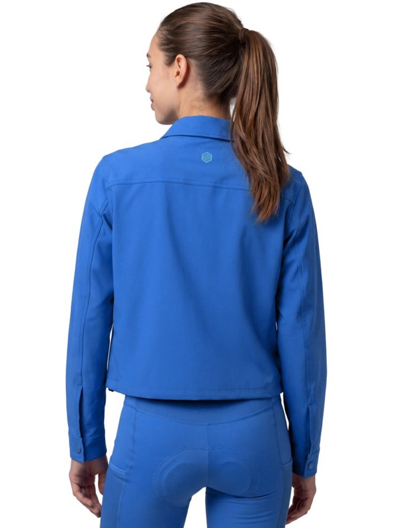 Surchemise été cyclisme gravel femme cyclisme femme emberly-w Bleu - Kiabi