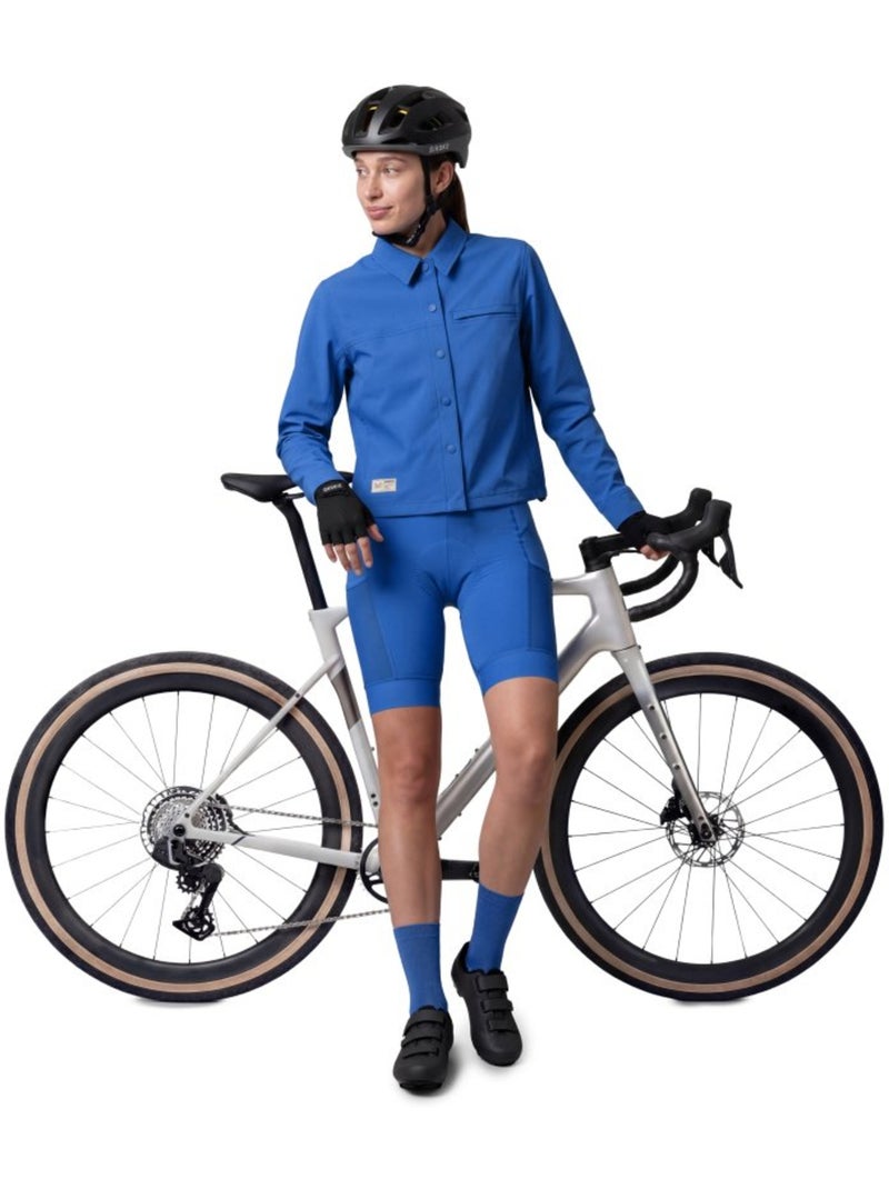 Surchemise été cyclisme gravel femme cyclisme femme emberly-w Bleu - Kiabi