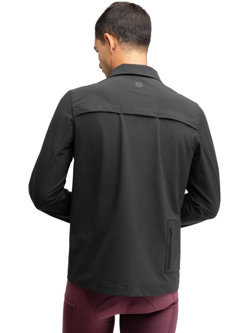 Surchemise été cyclisme gravel homme cyclisme homme stoneway Noir - Kiabi