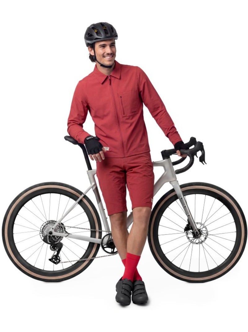 Surchemise été cyclisme gravel homme cyclisme homme stoneway Rouge - Kiabi