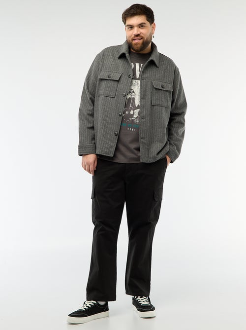 Surchemise ouverture boutonnée avec poches à rabat - Kiabi