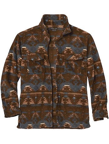 Surchemise polaire motifs aztèques - atlas for men
