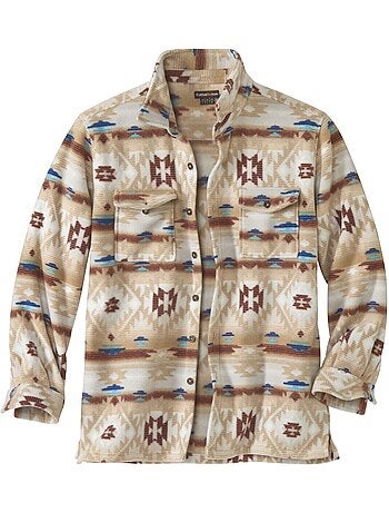 Surchemise polaire motifs aztèques - atlas for men