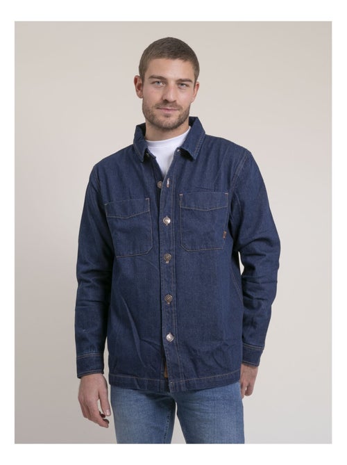 Surchemise pur coton denim tudessy - Kiabi