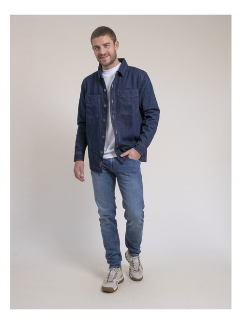 Surchemise pur coton denim tudessy - Kiabi
