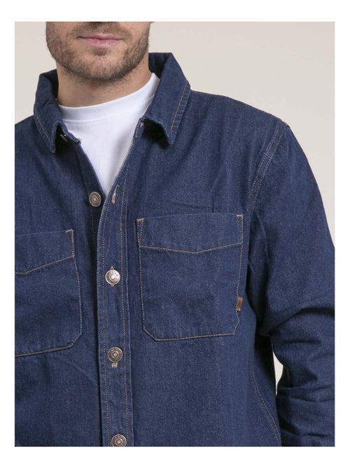 Surchemise pur coton denim tudessy - Kiabi