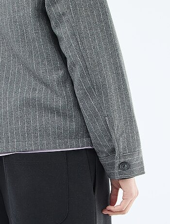 Surchemise unie chaude avec poches à rabat